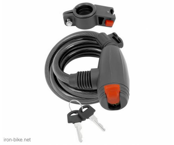 BRAVA KLJUČ SAJLA SPIRALNA 10x1200mm SA DRŽAČEM CRNA - 3120202