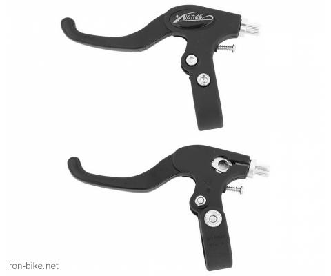 RUČICE KOČNICE ALU V-BRAKE 3 PRSTA CRNA SA ALU RUČICOM - 3408303