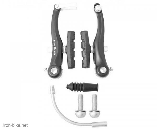 GARNITURA V-BRAKE ALU CRNA RADIUS VISINA 110 mm, PAKNE 60mm - 3400012