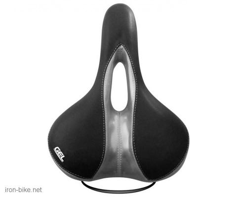 sedište trekking gel comfort sa rupom i ručkom crno sivo - 3701038