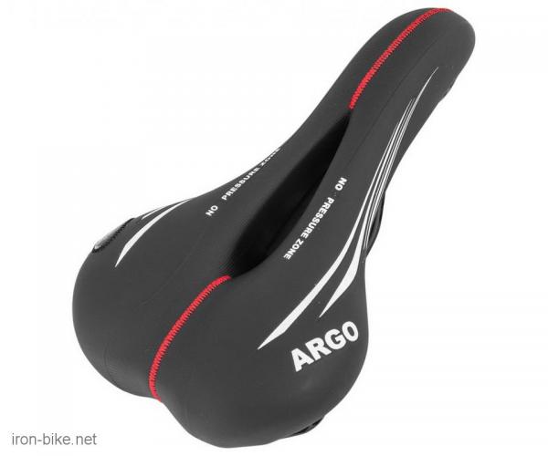 sedište italijansko argo mtb crno belo sa crvenim štepom (art. 1370) - 3702049