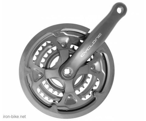 srednji pogon cyclone alu black 28/38/48, 170mm - 3600063