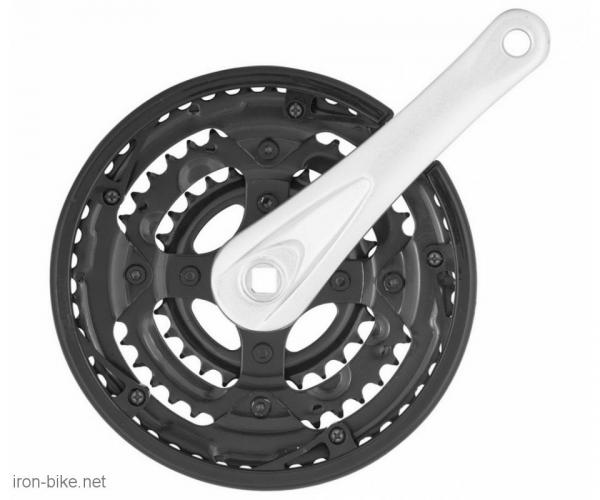 SREDNJI POGON 28/38/48T ALU SILVER/CRNI 170mm - 3600018