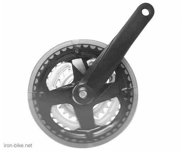 SREDNJI POGON TRUE WHEEL CRNI SA ŠTITNIKOM 24/34/42,170mm - 3600043