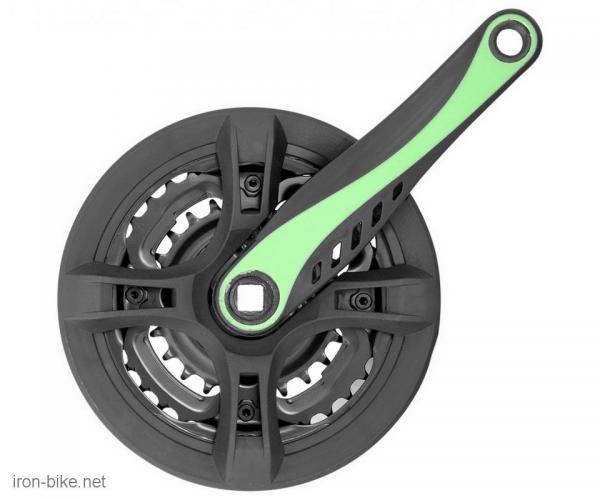 srednji pogon pvc crni sa zelenom polugom 24/34/42t - 3600106