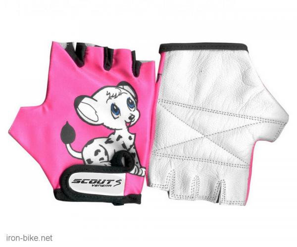 rukavice za bicikl dečija likra roza doggy 5 - 3722201
