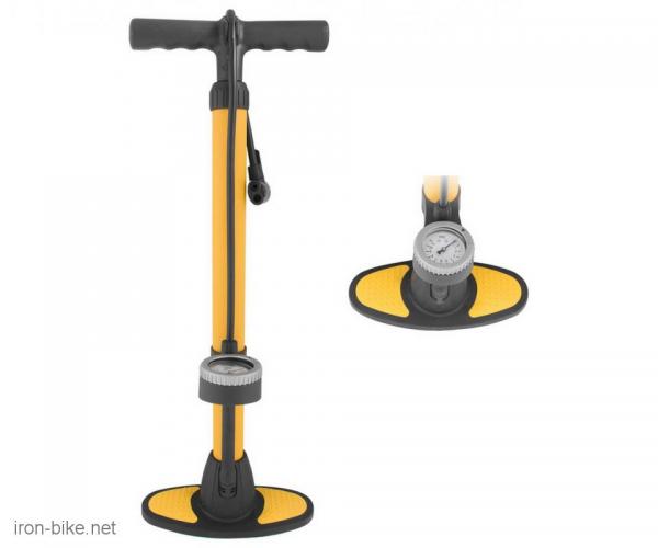 pumpa za bicikl motorna pvc žuta sa manometrom dv-av-pv - 3811041