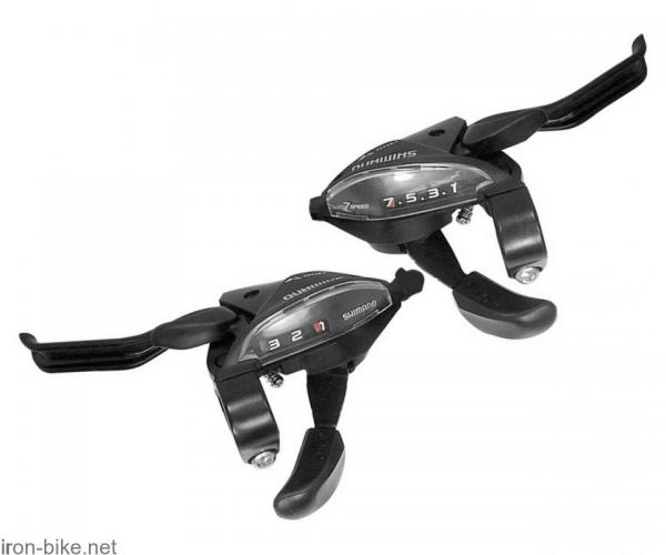RUČICE MENJAČA/KOČNICE SHIMANO 3/7 BRZINA ASTEF5102LSBL+RV7CL - 3245308