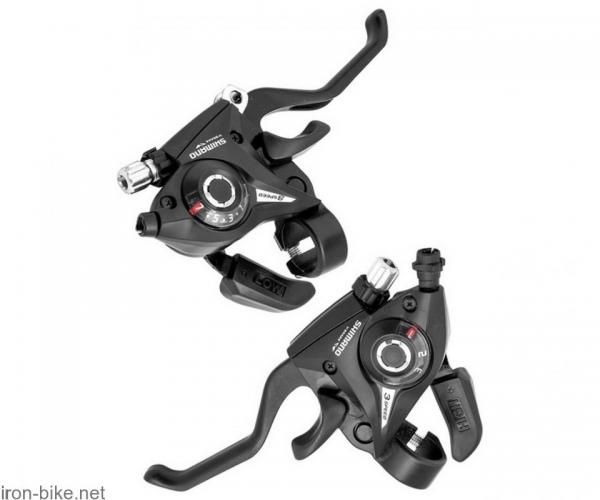 ručice menjača i kočnice shimano stef50 3/8 crne estef51r8 - 3245309