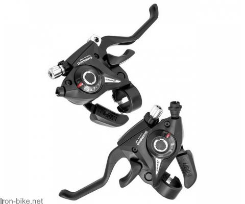 ručice menjača i kočnice shimano stef50 3/8 crne estef51r8 - 3245309