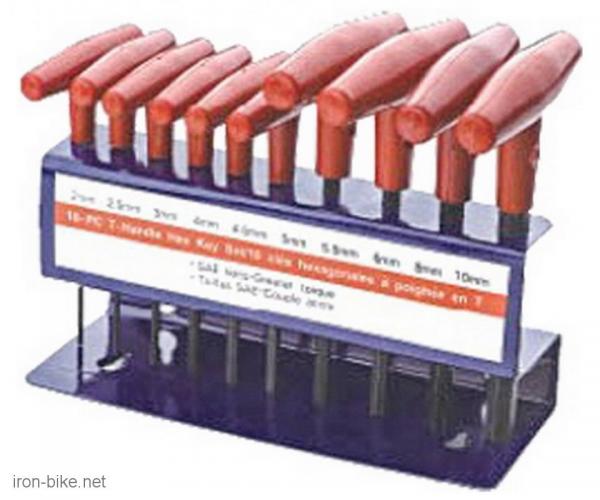 SET IMBUS KLJUČEVA 10 KOMADA T-TIP 2-10mm SA NOSAČEM - 3710112