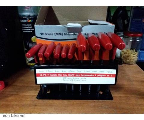 SET IMBUS KLJUČEVA 10 KOMADA T-TIP 2-10mm SA NOSAČEM - 3710112